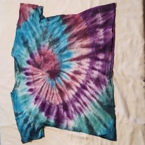 Tye-Dye T-shirt Handmade Unisex Color:reds, greens, blues & purple